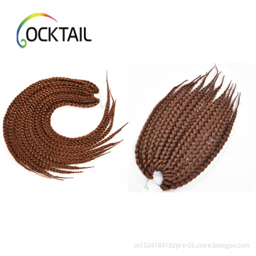 Different color and length pre braided crochet box braid hair extensions